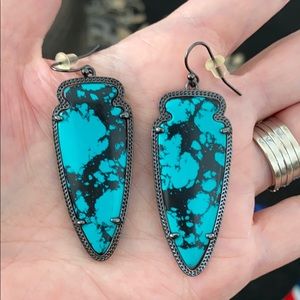 Kendra Scott Variegated Teal Skylar Earrings